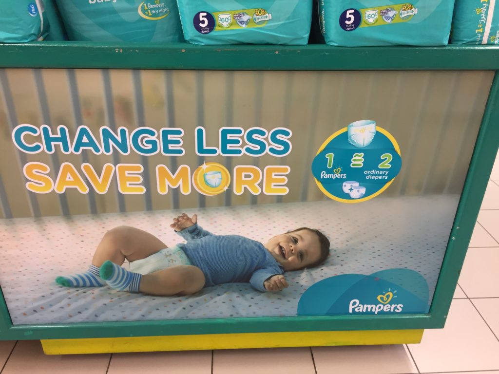 in-store messaging in-store communication p&G pampers